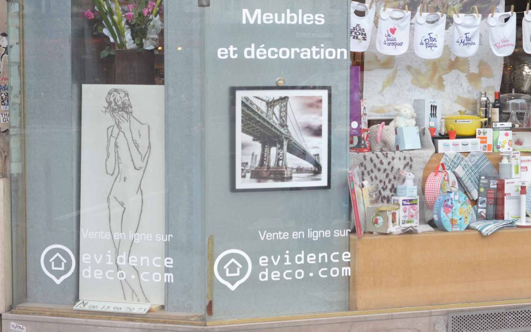 Mise en vitrine dans le 5 éme arrondissement de Paris