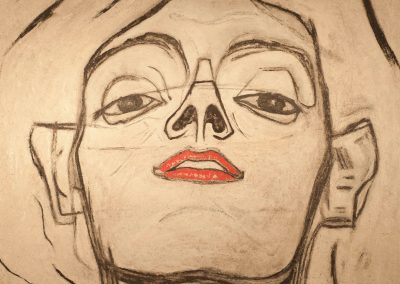 Egon Schiele – Jeune femme contre plongée